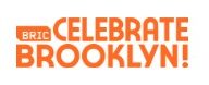 Orange text reads “BRIC Celebrate Brooklyn!” on a white background, with BRIC in a small box and Celebrate Brooklyn! in large, bold letters.